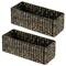 mDesign Woven Hyacinth Narrow Bathroom Toilet Tank Storage Basket